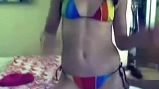 Teen strip tease for her boyfriend