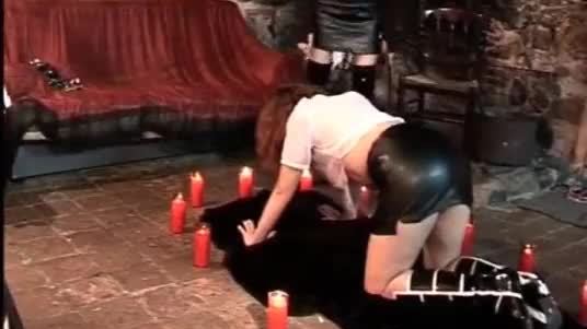 Spanish bdsm play where two cruel